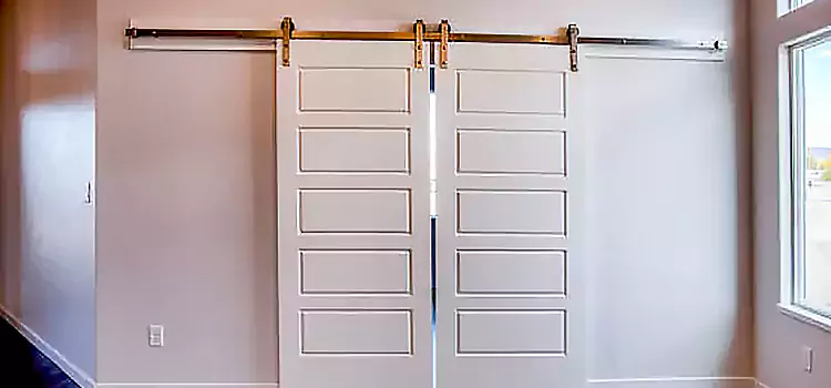 Glass Barn Door with Installation Hardware Kit Oakdale